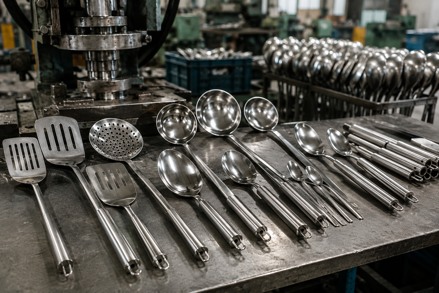 Stainless steel equipment manufacturing floor